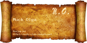 Muck Olga névjegykártya