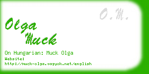 olga muck business card